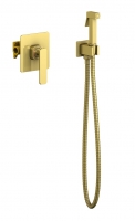Смеситель Timo Torne 4389/17SM встроенный с гигиеническим душем, золото матовое